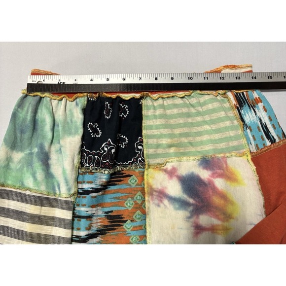 Women's Medium Hippie Festival Boho Maxi Patchwork Skirt Jersey Knit Y2K Urban - Picture 4 of 5